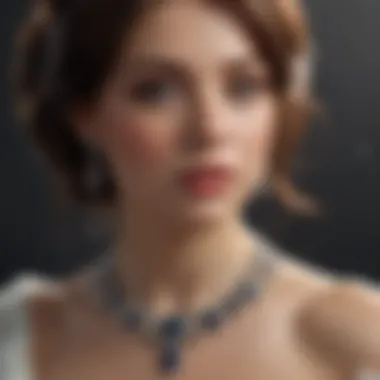Vintage-inspired bridal necklace adorned with gemstones