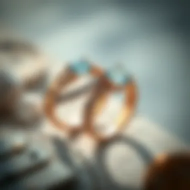 A close-up of alternative materials used in wedding rings