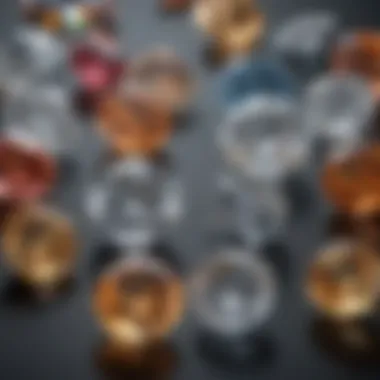 Diverse Diamond Cuts Evaluated by GIA Illustration of different diamond cuts assessed by GIA standards