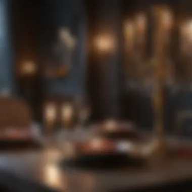 Intimate Dining Experience Romantic dinner setup with candles