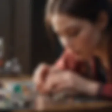 Craftsmanship Enhancing Natural Beauty Artisan at work enhancing gemstone brilliance