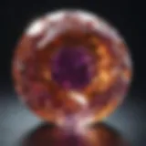 Close-up of a brilliant gemstone reflecting light