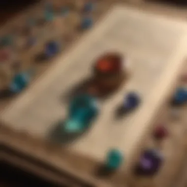 An ancient manuscript detailing the historical uses of gemstones in various cultures.