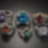 A variety of ring sizes displayed for comparison