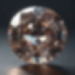 A stunning lab grown diamond reflecting light