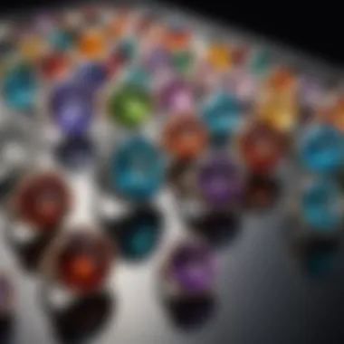 An artistic display of various ethically sourced gemstones