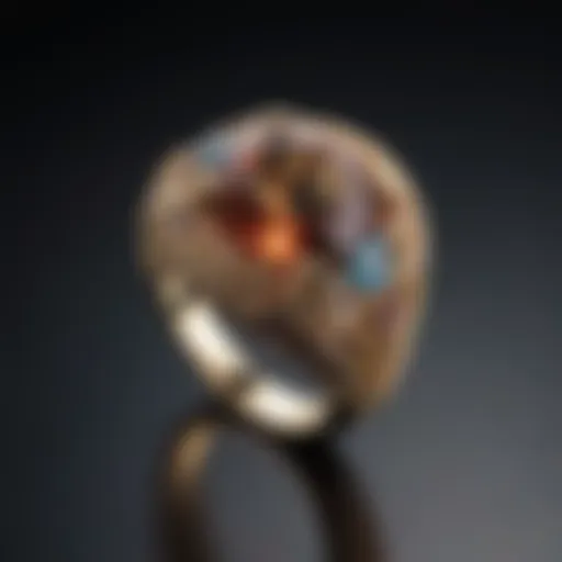 A stunning ring showcasing a unique gemstone cut