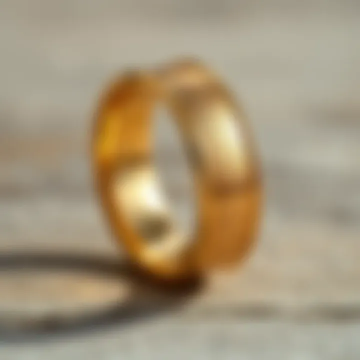 Classic gold wedding band with a polished finish