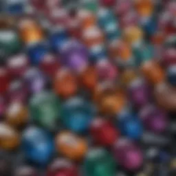 An array of colorful gemstones showcasing their unique characteristics