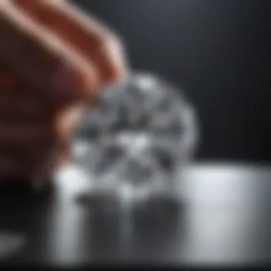 Assessing Diamond Value A jewelry appraisal process with tools and equipment