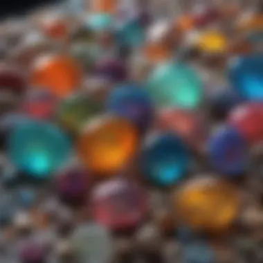 Diverse Opal Colors A stunning display of Australia's opal varieties showcasing vibrant colors and patterns.