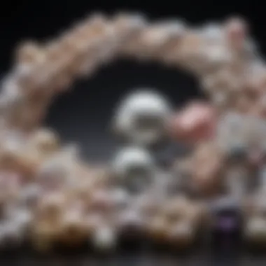 Comparison of Freshwater and Cultured Pearls Side-by-side comparison of freshwater and cultured pearls in various colors and sizes.