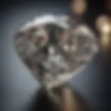 Detailed view of a diamond's cut showcasing brilliance