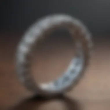 Alternative ring adjustment options displayed with diamond eternity bands