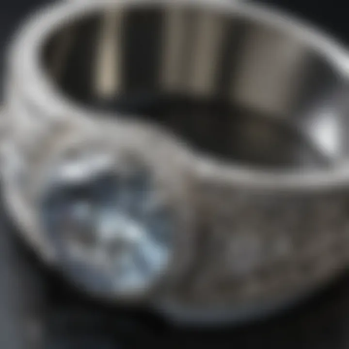 A close-up of white gold alloy showcasing its luster and quality