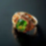 Intricate design showcasing a vintage love ring