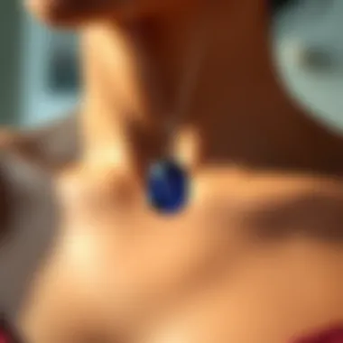 Elegant sapphire pendant necklace