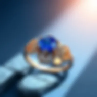 Beautiful sapphire ring with intricate design