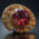 A vivid representation of the Scorpio birthstone colors illustrating their significance