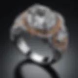 Exquisite diamond engagement ring with unique design