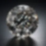 A close-up of a synthetic diamond showcasing its clarity and brilliance