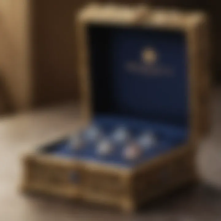 A collection of teardrop wedding sets displayed in a jewelry box