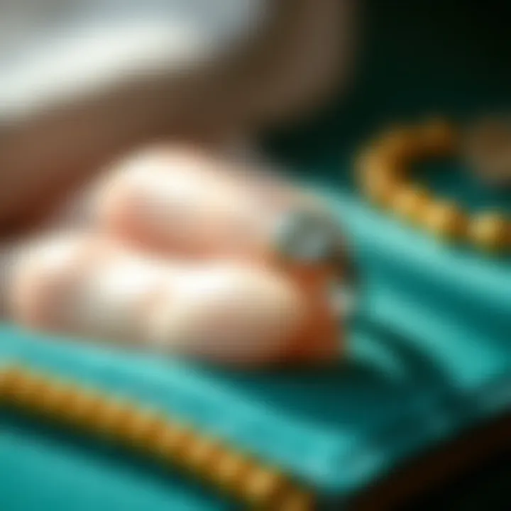 Resizing Beads: A Subtle Adjustment Close-up of resizing beads applied to a ring for a snug fit.