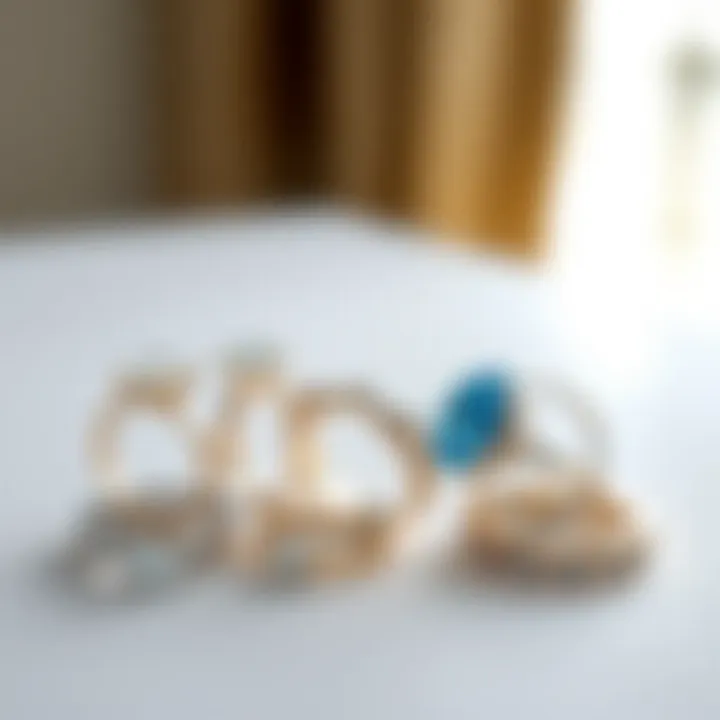 Innovative Ring Guards for Improved Fit An elegant display of various ring guards designed to enhance ring fit.