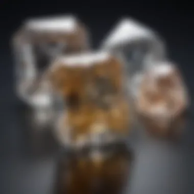 Unique Shape of Elongated Radiant Cut Diamonds A visual comparison of different diamond cuts highlighting the unique shape of the elongated radiant cut