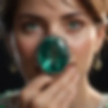 Historical Emerald Significance A historical representation of an ancient emerald, highlighting its cultural significance.