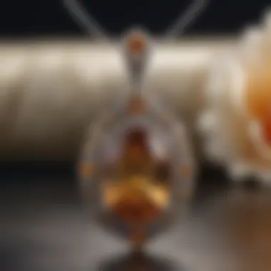 Elegant topaz pendant set in an intricate silver design