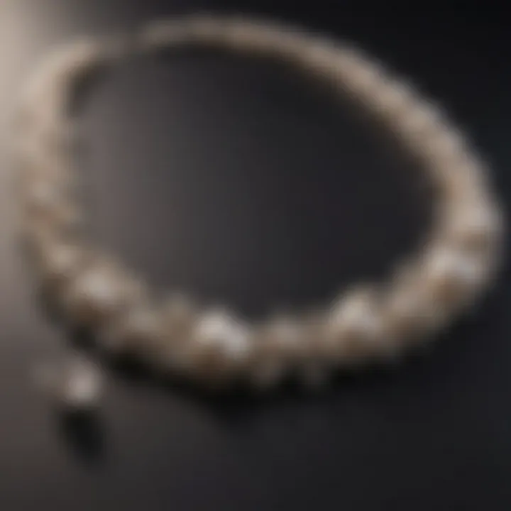 A beautifully arranged pearl necklace showcasing proper care techniques.