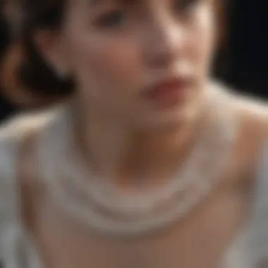 Timeless Elegance of Pearls An exquisite pearl necklace showcasing timeless elegance