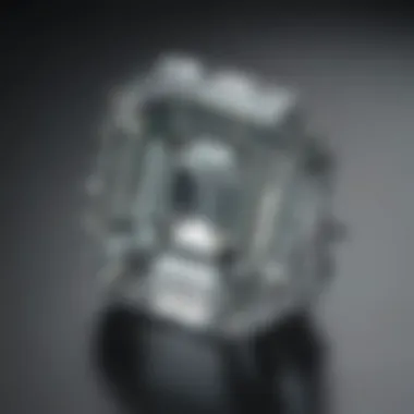 Clarity of the Emerald Cut Diamond An exquisite emerald cut diamond showcasing its clarity and brilliance.