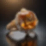 Close-up of a stunning citrine ring showcasing its vibrant orange hue