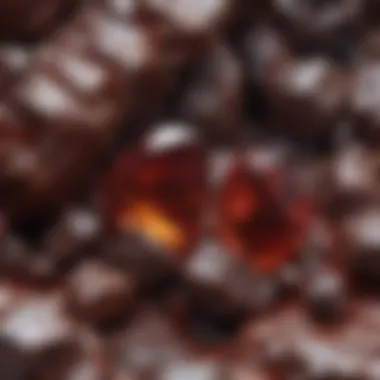 Garnet Geological Formations Geological formations where garnet is found, illustrating the earth's natural beauty and mineral deposits
