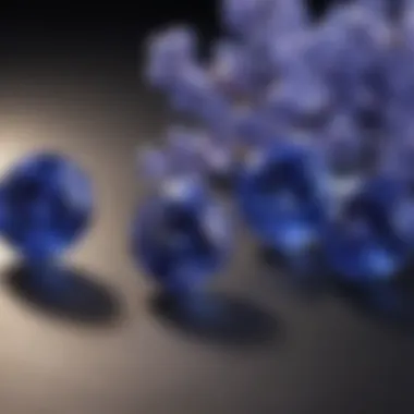 A side-by-side comparison of tanzanite and other precious gemstones.