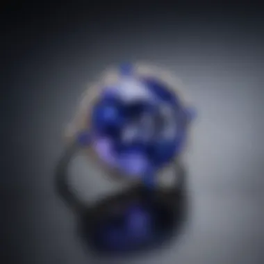 Vibrant Blue-Violet Tanzanite A stunning one carat tanzanite gemstone showcasing its vibrant blue-violet hues.