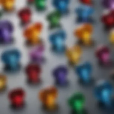 Exploring the Spectrum of Birthstones A detailed depiction of various birthstones with their corresponding months