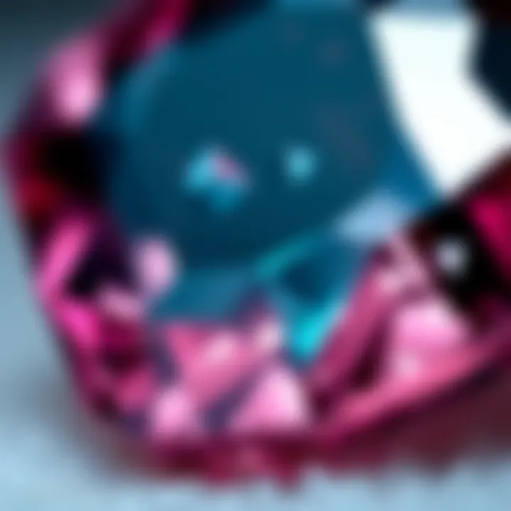 January Birthstone Detail A close-up of a January birthstone showcasing its rich color and texture