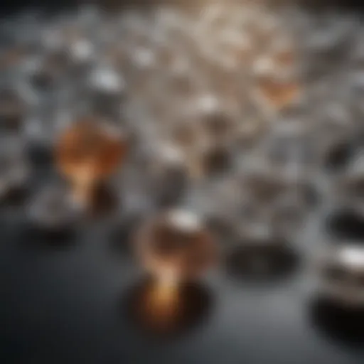 Close-up view of industrial diamonds used in cutting tools