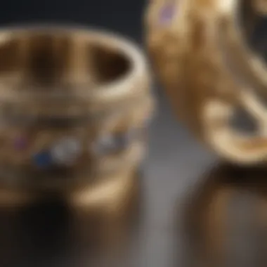 Historical representation of notched wedding bands through the ages