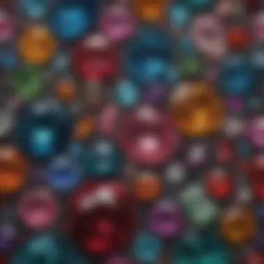Diversity of Gemstones A collection of vibrant gemstones showcasing their variety