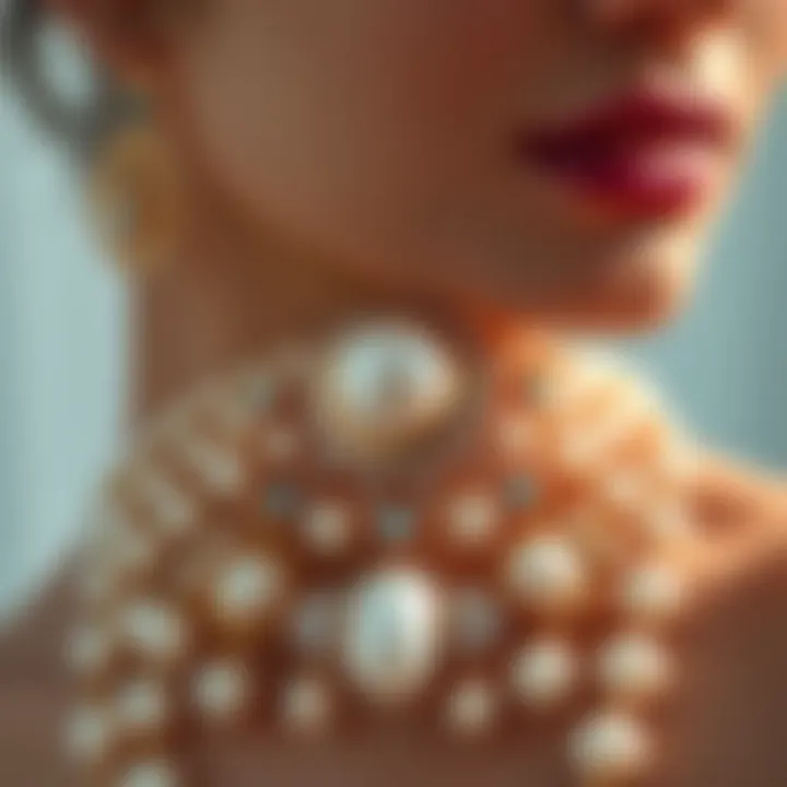 Intricate jewelry design showcasing cultured pearls