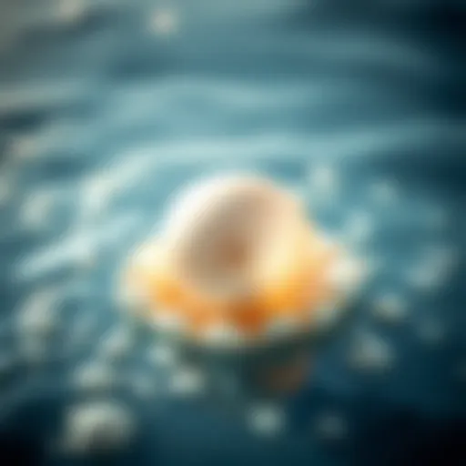 Majestic natural pearl in a serene ocean setting