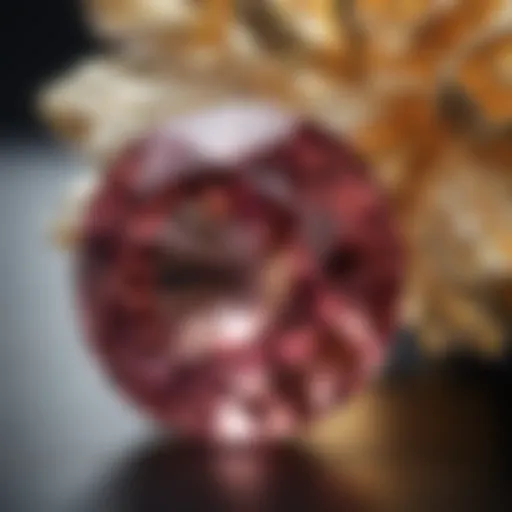 A stunning close-up of the Virgo birthstone showcasing its unique colors and facets.