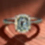 Close-up of a classic cut diamond ring showcasing its brilliance