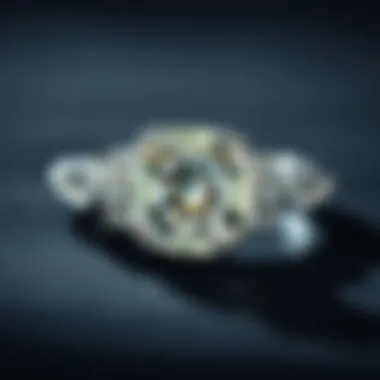 Detailed craftsmanship of a classic cut diamond ring