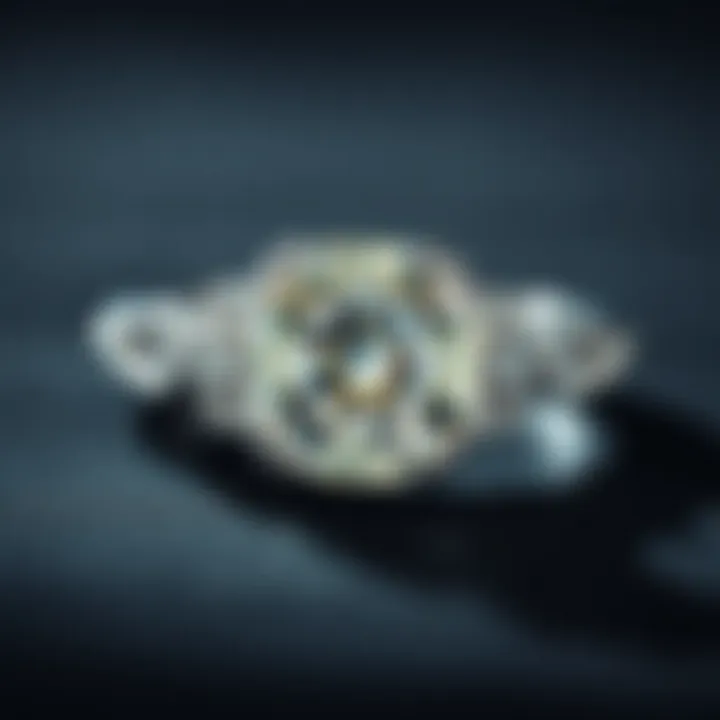 Detailed craftsmanship of a classic cut diamond ring