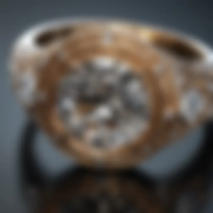 Close-up of diamond ring reflecting personal style